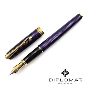 DIPLOMAT Excellence A2 Fountain Pen – Purple Rain with Gold Trim (Made in Germany) - TY Lee Pen Shop