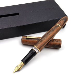 Fine Writing International (FWI) Wood Series – Bocote Vacuum Filler Fountain Pen (Taiwan) - TY Lee Pen Shop