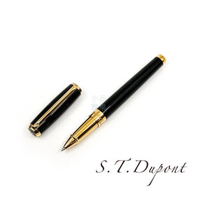 French S.T. Dupont Line D Black Lacquer Barrel with Gold Clip Rollerball Pen Model: 412574 - TY Lee Pen Shop