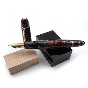 Germany MONTBLANC Meisterstück 149 Fountain Pen 18K Gold Nib｜Artist Kun - Yang Lacquer Work “Garnet Tide” - TY Lee Pen Shop