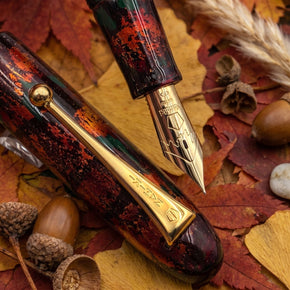 Taiwan Artisan Kun - yang Re - crafted Series: Urushi Fountain Pen — “Autumn Hunt” (Featuring Pilot No. 20 F Nib) - TY Lee Pen Shop