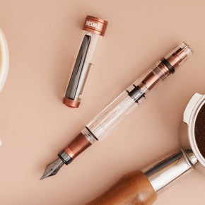 TWSBI DIAMOND 580 AL R Clear Piston Fountain Pen (Affogato & Black Titanium) - TY Lee Pen Shop