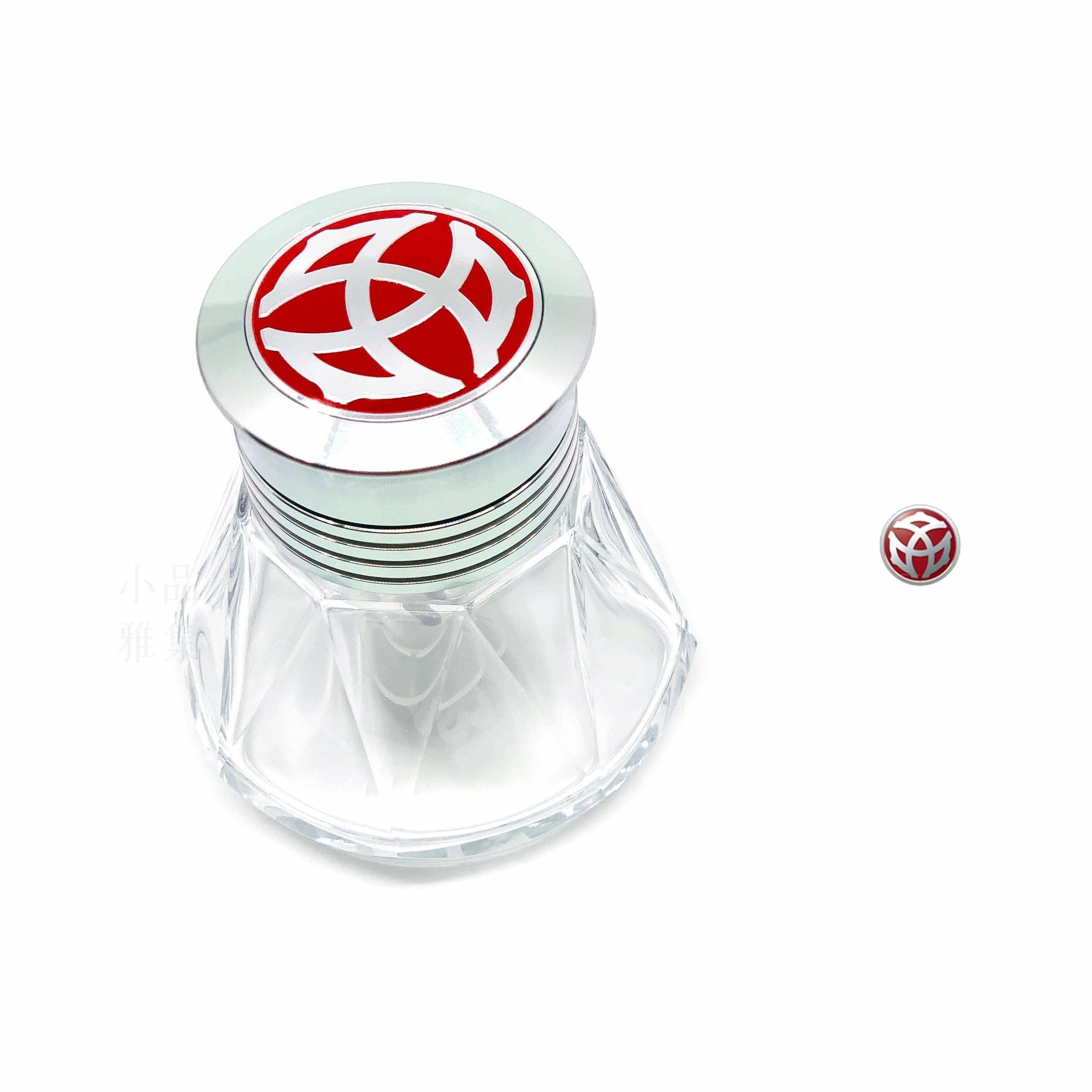 TWSBI Diamond 50 Flacon D'Encre Argent - Bouteille D'Encre Élégante En Verre Et Aluminium Pour Stylos Plume