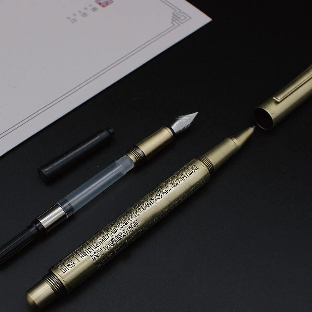 Artex Ink Artex The Heart Sutra Rollerball Pen/Fountain Pen two-tone Brass - TY ...