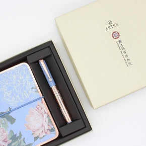 ARTEX x National Palace Museum Peace and Wealth Rollerball Pen Gift Set Purple blue - TY Lee Pen Shop