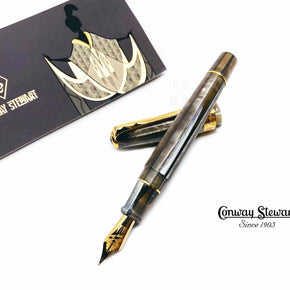 CONWAY STEWART SPAGHETTI MODEL 100 Fountain Pen（GREY PEARL） - TY Lee Pen Shop