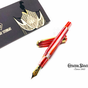 CONWAY STEWART SPAGHETTI MODEL 100 Fountain Pen（RED CANDY ） - TY Lee Pen Shop
