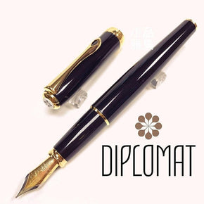 Diplomat Excellence A Fountain Pen Black-gold - TY Lee Pen Shop