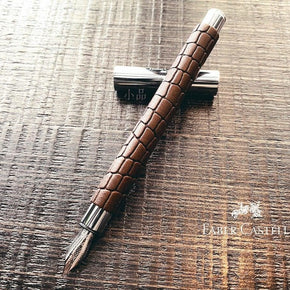 Faber-Castell Ambition 3D Croco fountain pen ,Brown - TY Lee Pen Shop