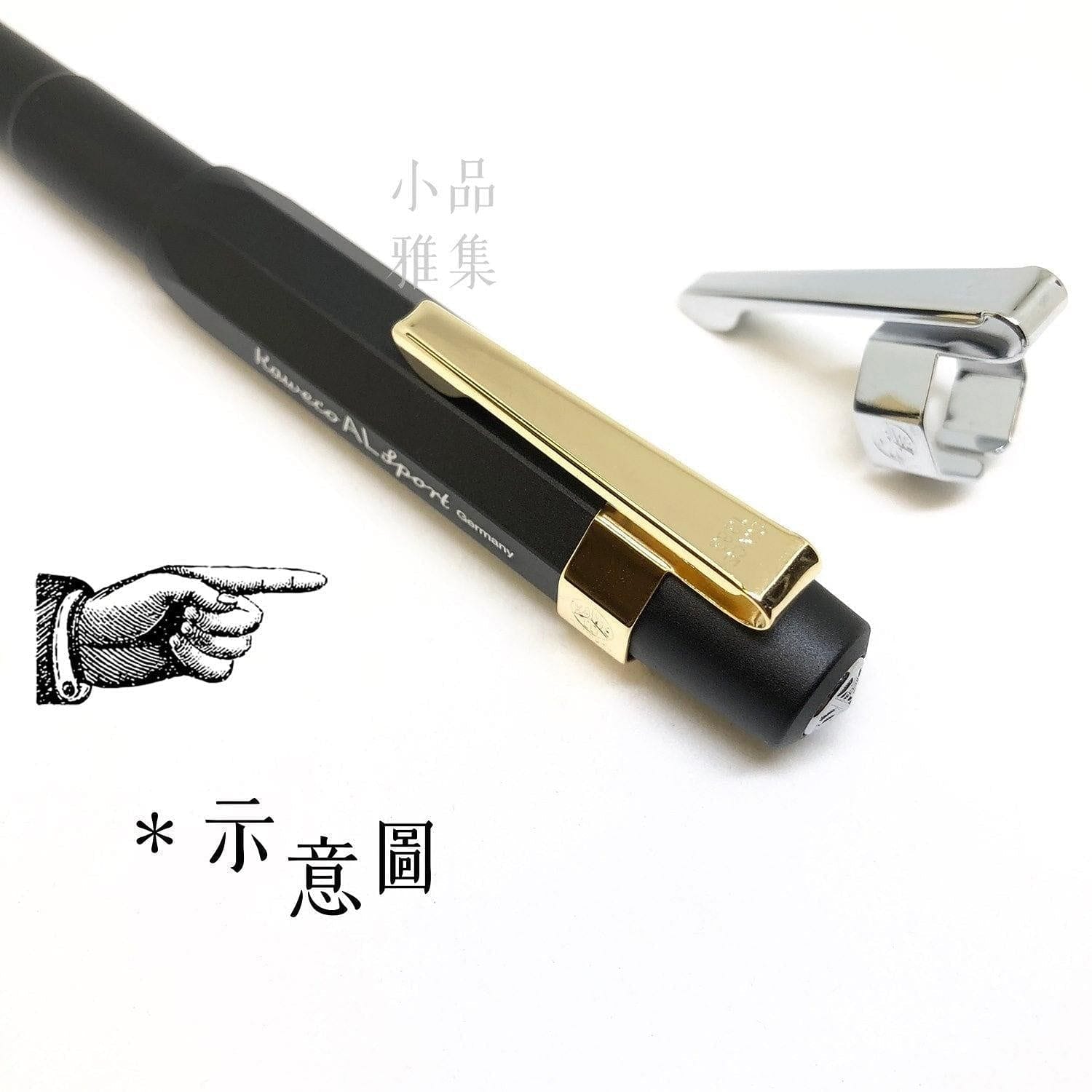 Kaweco SPORT Octagonal Clip Chrome /Gold-Plated - TY Lee Pen Shop - TY Lee  Pen Shop