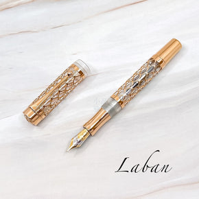 LABAN FLORA fountain pen 18K nib (rose gold) - TY Lee Pen Shop