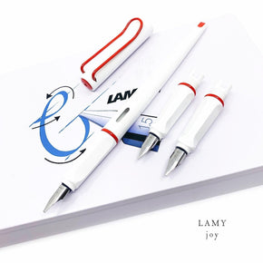 LAMY JOY Calligraphy WHITE/RED (Special Edition) - TY Lee Pen Shop