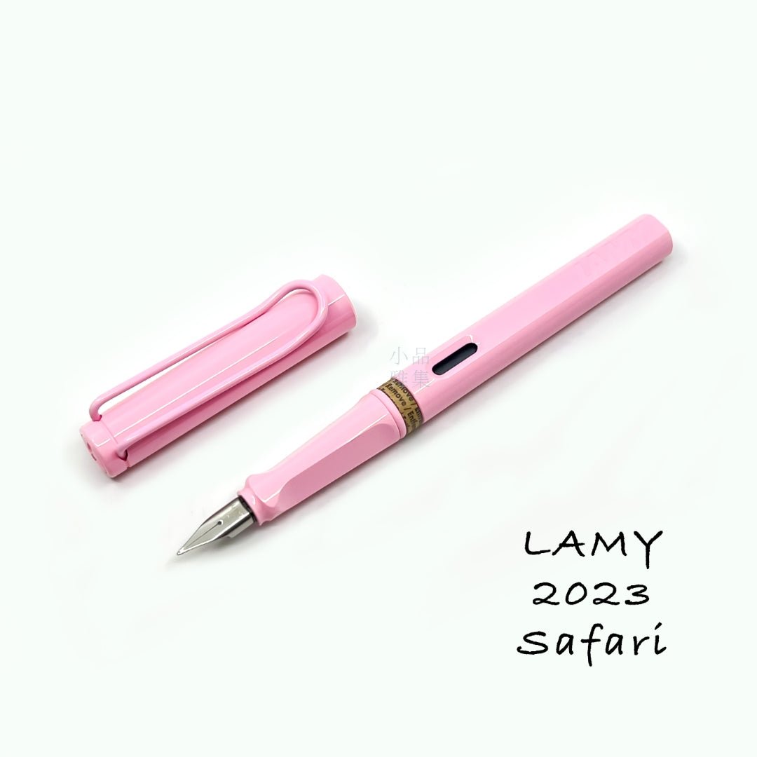 Lamy Safari - Penna stilografica personalizzata con incisione (pennino fine, rosa chiaro Lamy Safari - Penna stilografica personalizzata con incisione (pennino fine, rosa chiaro