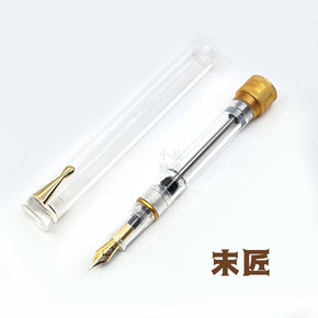 MAJOHN Transparent Fountain Pen Vacuum filler System (Gold Clip) - TY Lee Pen Shop