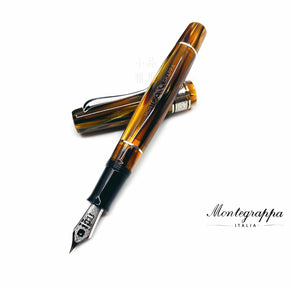 MONTEGRAPPA X SAILOR 80 limited edition AMMIRAGLIO 1939 18K TURTLE BROWN - TY Lee Pen Shop