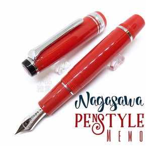 NAGASAWA PENSTYLE MEMO 14K red mini Fountain Pen - TY Lee Pen Shop