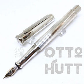 OTTO HUTT Design 04 Fountain Pen PINSTRIPE QUILLOCHE STERLING SILVER - TY Lee Pen Shop