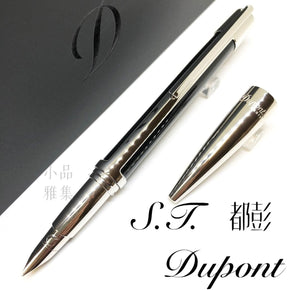 S.T. DUPONT DEFI black/silver Fountain Pen - TY Lee Pen Shop