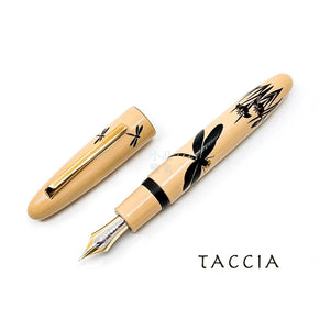 Taccia - Maki-e Shadow Picture Dragonfly & Iris fountain pen - TY Lee Pen Shop