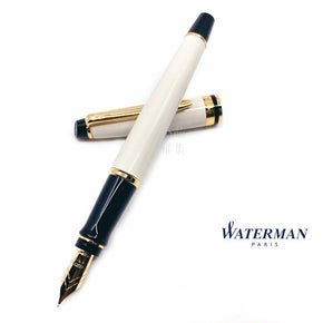 WATERMAN EXPERT WHITE-GOLD fountain pen 18k - TY Lee Pen Shop