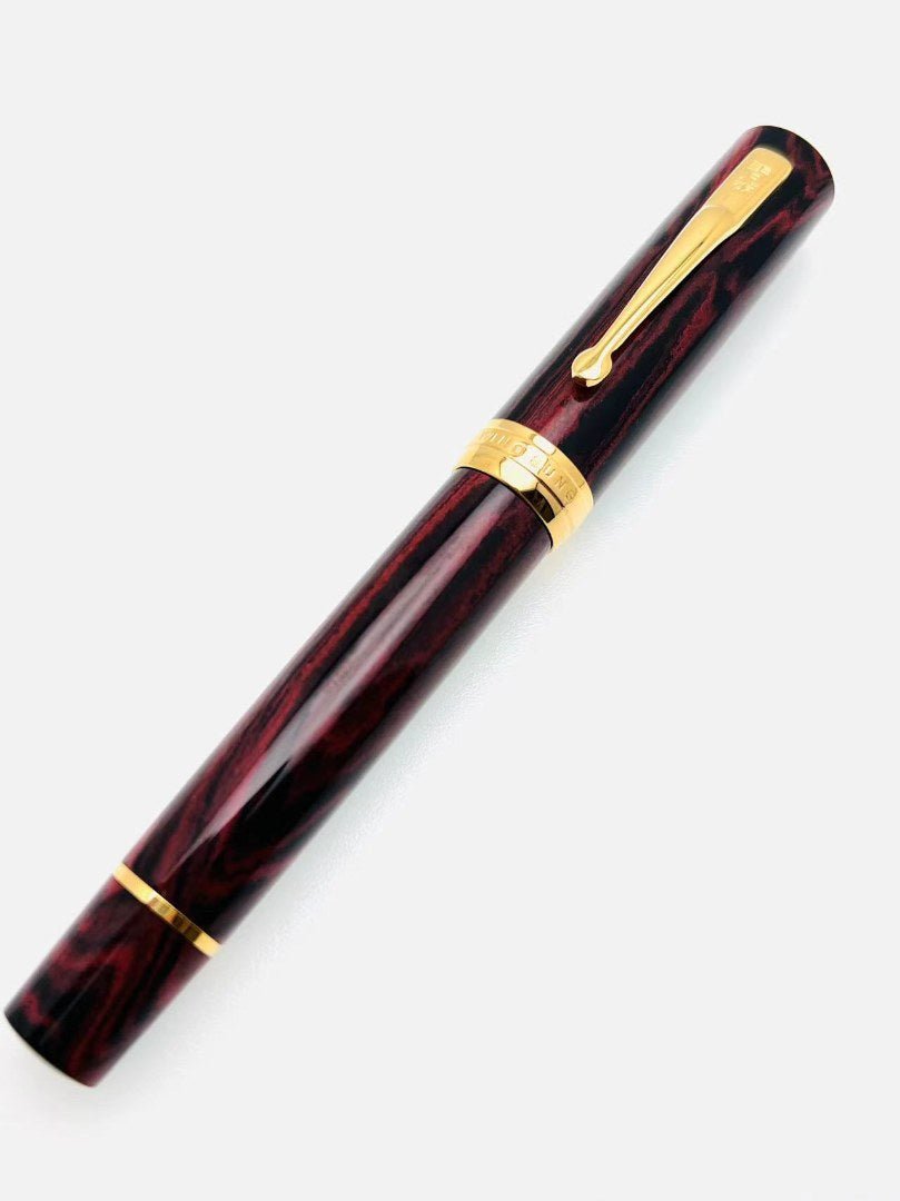wing sung 600 18k Junfeng Calligraphy Fountain Pen, Natural Rubber